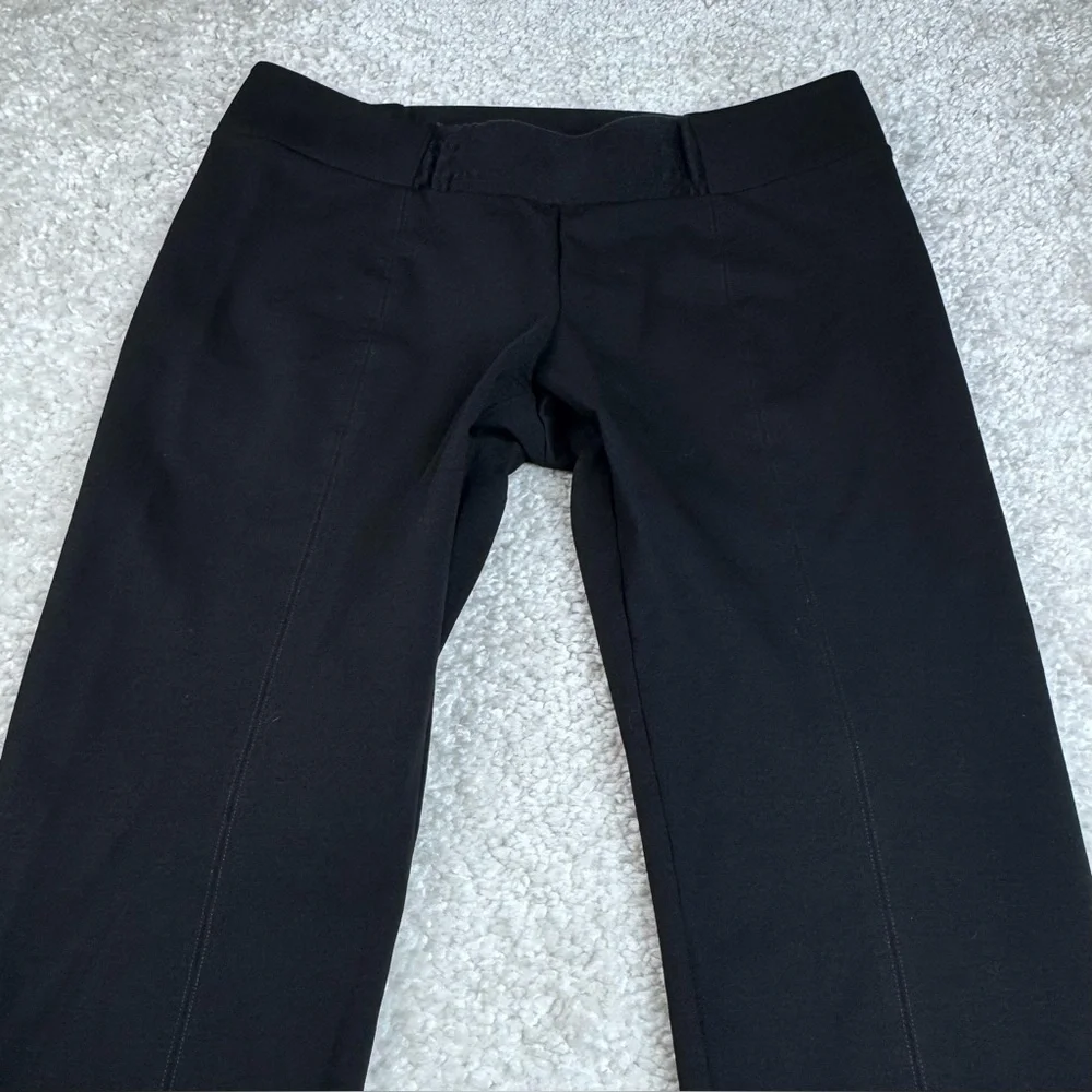 Eileen Fisher Yoke Detail Stretch Knit Skinny Pant Black. Office Mature #F4JH XL